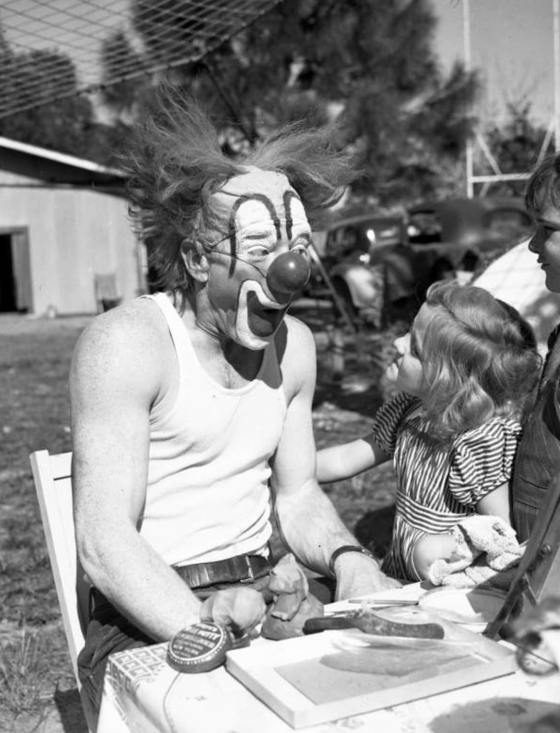 “Ringling Circus clown Lou Jacobs with Carla Wallenda (1941).”